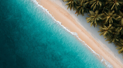 Tropical beach, aerial view