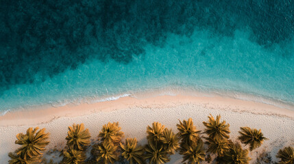 Tropical beach, aerial view