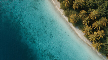 Tropical beach, aerial view