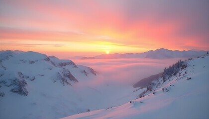 sunset in the mountains