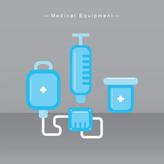First Aid and Medical Supplies , Vector Illustration Bundle.