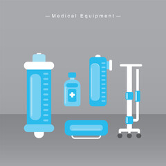 First Aid and Medical Supplies , Vector Illustration Bundle.