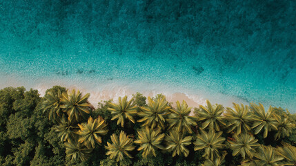 Tropical beach, aerial view