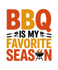 BBQ Is My Favorite Season T-shirt Design