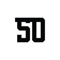 SO monogram logo design letter text name symbol monochrome logotype alphabet character simple logo