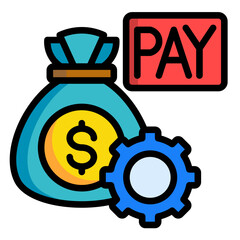 Net Pay  Icon Element For Design