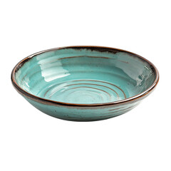 Elegant Turquoise Ceramic Bowl: Rustic Design for Modern Dining