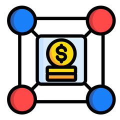 Income Source  Icon Element For Design