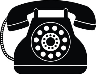 rotary phone on white background.eps