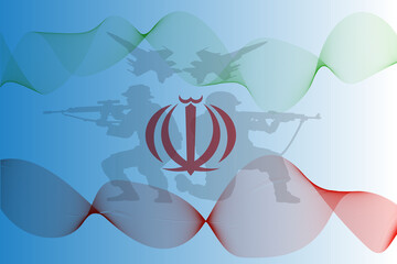 Flag of Iran. flag of republic islam iran.