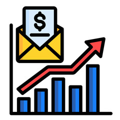 Salary Bar Chart  Icon Element For Design