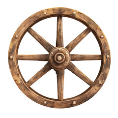 Rustic Wooden Wagon Wheel: Vintage Design Element
