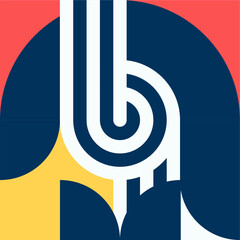 Geometric Bauhaus Posters with Abstract Patterns Vector Mosaic Modern Backgrounds Scandinavian or Swiss Bauhaus Color Art and Shapes Patterns Design Vector