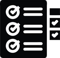 Checklist with checkmark and progress bar task completion vector