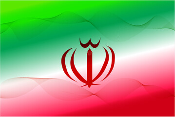 Flag of Iran. flag of republic islam iran.