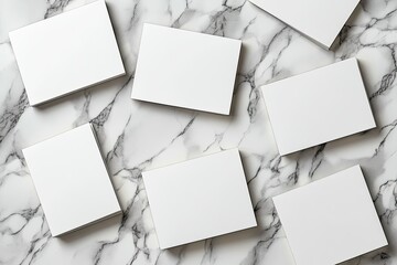 Clear Pixel Visual of Top View Collection of Blank Business Cards