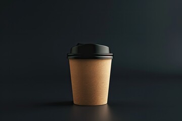 High Definition Image of Realistic Paper Coffee Cup Mockup