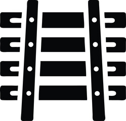 Obraz premium Railway Tracks Silhouette train railroad