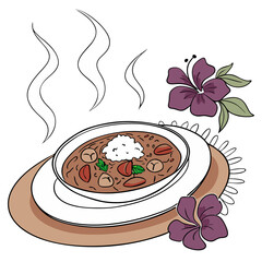 vector illustration of a pizza