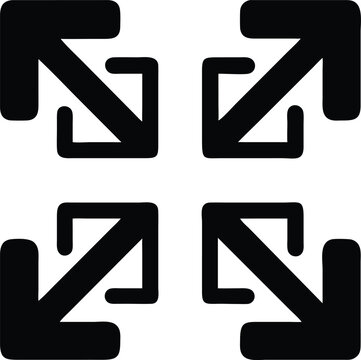 Zoom icon with arrows enlarge expand