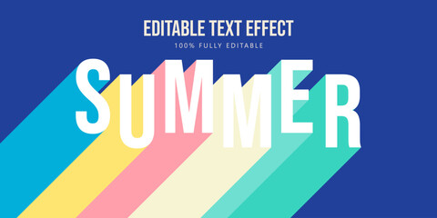 Long shadow editable text effect