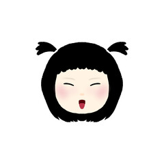 girl cartoon face, vector girl face, cute girl vector, emotional cartoon face, kid girl expression, child face vector, cartoon girl emotions,