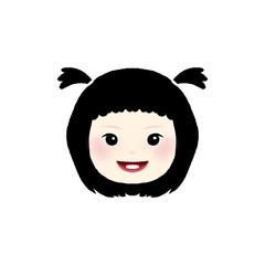 girl cartoon face, vector girl face, cute girl vector, emotional cartoon face, kid girl expression, child face vector, cartoon girl emotions,