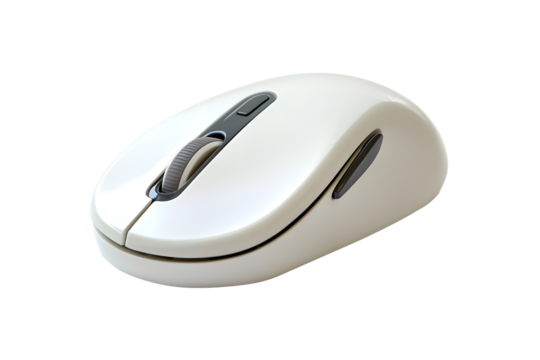 wireless computer mouse on transparent background