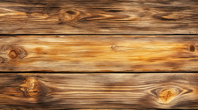 Rustic wooden planks with visible grain and knots on a workshop table