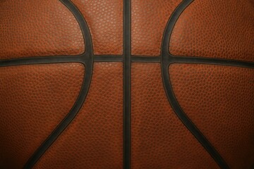 Obraz premium Detailed shot of a vintage leather basketball