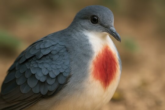 Detailed view of a bleeding-heart pigeon