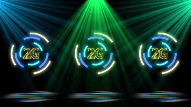 Dynamic 2G Network Animation,2G Mobile Technology,Second Generation 2G Network,Global 2G Cellular System Data and Voice Connectivity. 2G Wireless Standard,Early Digital Mobile Services Network 