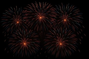 Nighttime sky illuminated by vibrant fireworks display
