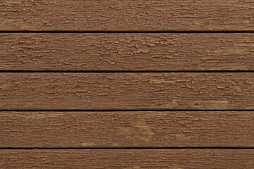 Fototapeta premium Horizontal brown planks with peeling paint
