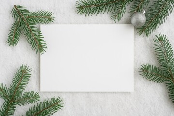 Fototapeta premium Festive holiday card featuring space for personalized message