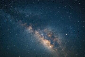 A constellation of stars in the vast cosmos with the galaxy's spiral arms