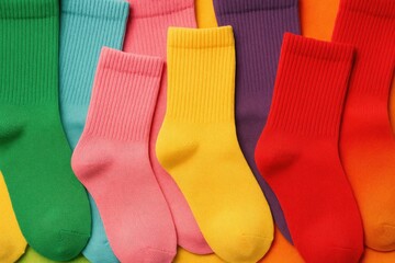 Vibrant assortment of cotton sock designs