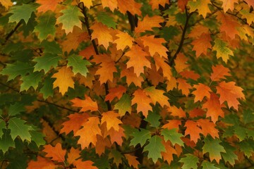 Fototapeta premium Vibrant Fall Foliage Adorning a Tree