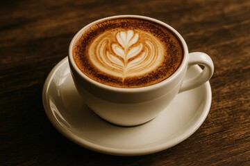 Fototapeta premium Detailed view of a brewed coffee in a vintage style