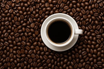 Fototapeta premium Freshly ground coffee beans served in a cup