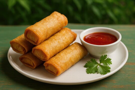 Crispy Deep-Fried Spring Rolls