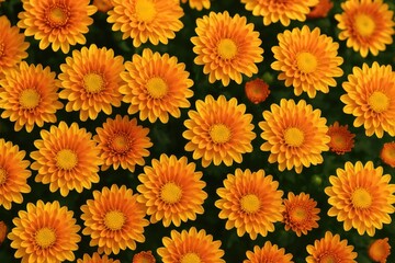 The garden's stunning display of chrysanthemums in full bloom