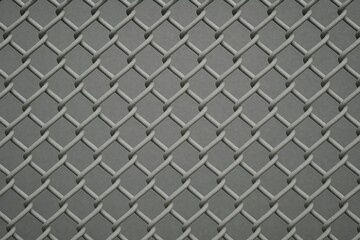Detailed view of a grey wire mesh barrier