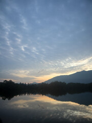 sunset over the lake