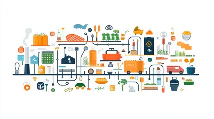 Obraz premium vector illustration of data communication