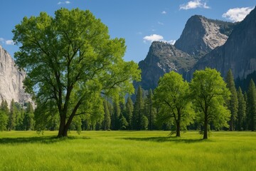 Obraz premium Willow-like trees in a famous U.S. National Park