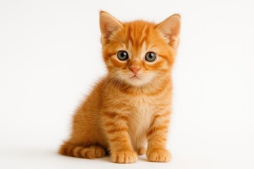 Adorable crimson-colored kitten