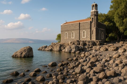Historic Christian Site by the Sea of Galilee in the Upper Galilee Region