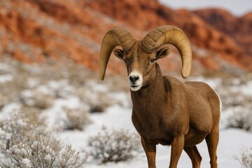 Arid Land Mountain Sheep Horns
