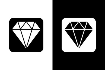 Minimalist Diamond Silhouette – Isolated Vector Icon.